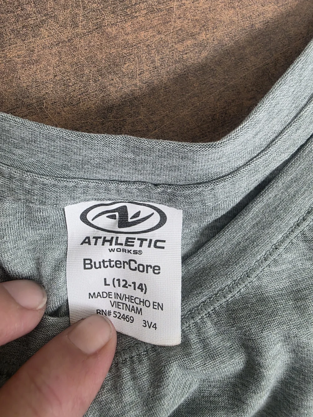 Athletic Works Gray Scoop Neck Tank Top (0691)